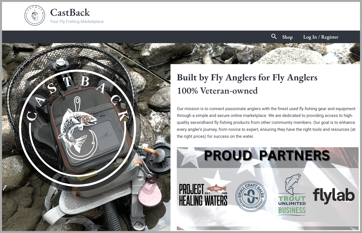 A screenshot of the homepage of castback.com. 